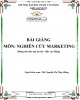 Bài giảng Nghiên cứu marketing: Phần 2 - ĐH Phạm Văn Đồng