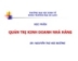 Quản trị kinh doanh nhà hàng