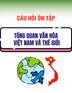 Câu hỏi ôn tập Tổng quan văn hóa Việt Nam và thế giới