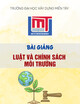 Bài giảng Luật và chính sách môi trường