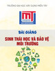 Bài giảng Sinh thái học và bảo vệ môi trường