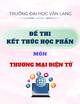 Đề thi kết thúc học phần học kì 2 môn Thương mại điện tử năm 2024-2025