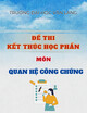 Đề thi kết thúc học phần học kì 1 môn Quan hệ công chúng năm 2024-2025