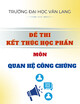 Đề thi kết thúc học phần học kì 2 môn Quan hệ công chúng năm 2024-2025