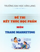 Đề thi kết thúc học phần học kì 2 môn Trade Marketing năm 2024-2025
