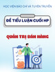 Đề thi tiểu luận cuối học phần Quản trị bán hàng