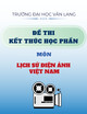 Đề thi kết thúc học phần học kì 1 môn Lịch sử điện ảnh Việt Nam năm 2024-2025