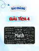Bài giảng Giải tích 4